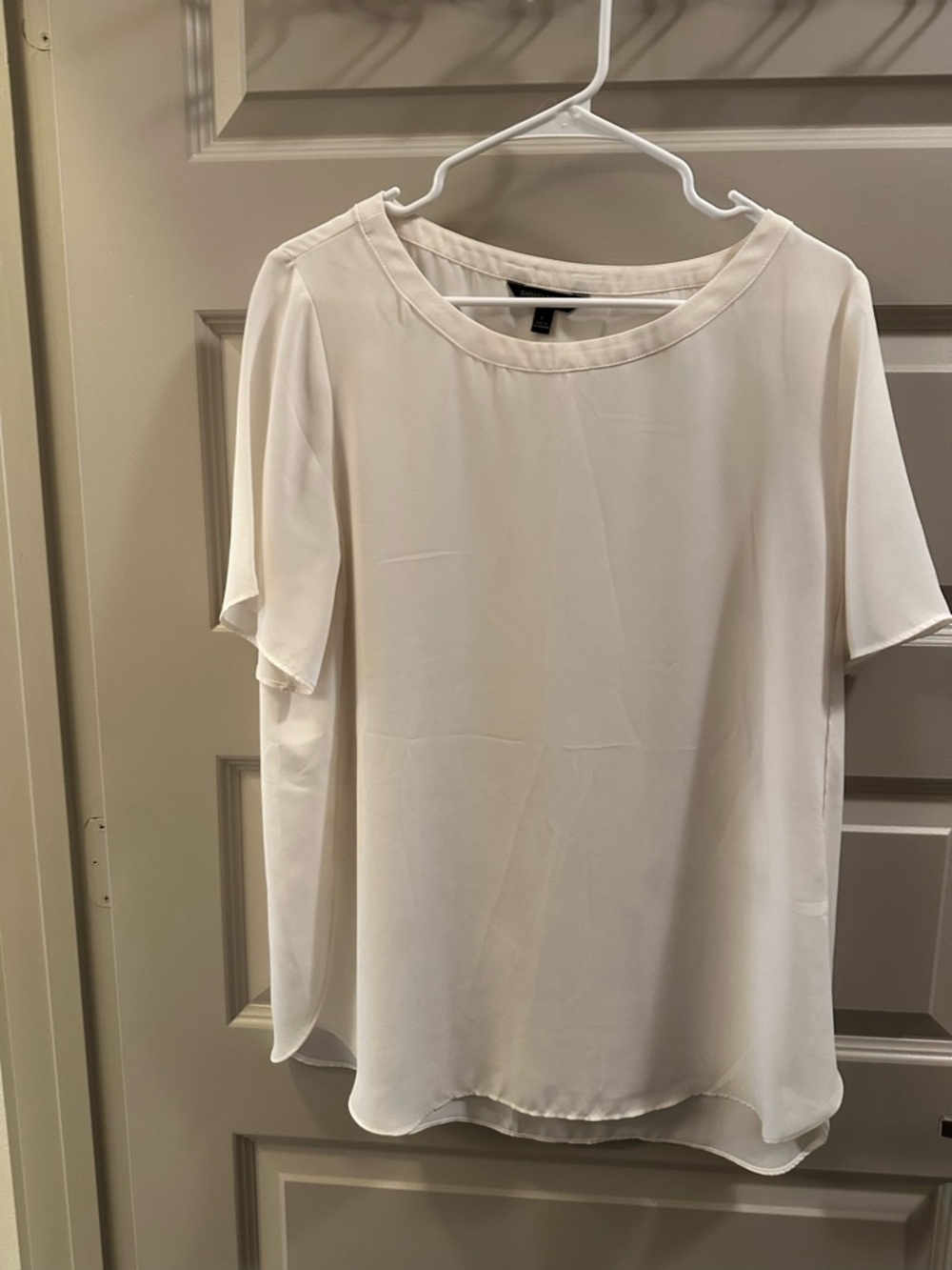 Banana Republic Cream Short-Sleeve Blouse